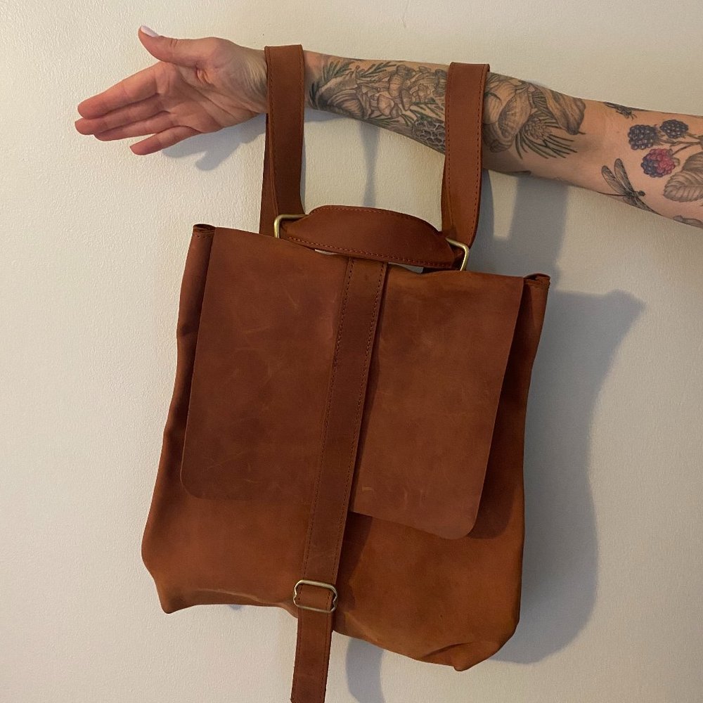 Handmade Italian Leather Bag- Never Used